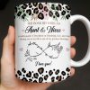 The Bond Between An Aunt & Niece, Leopard Print And Hearts - Personalized Custom Coffee Mug - NCE014_MG The Bond Between An Aunt & Niece, Leopard Print And Hearts - Personalized Custom Coffee Mug - NCE014_MG