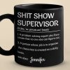 The Cool-Headed Problem Solver - Coworker Personalized Custom Black Mug - Christmas Gift For Coworkers, Work Friends, Colleagues