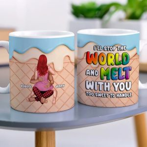 The Couple, I'll Stop the World and Melt with You, Personalized Mug, Christmas Gifts For Couple