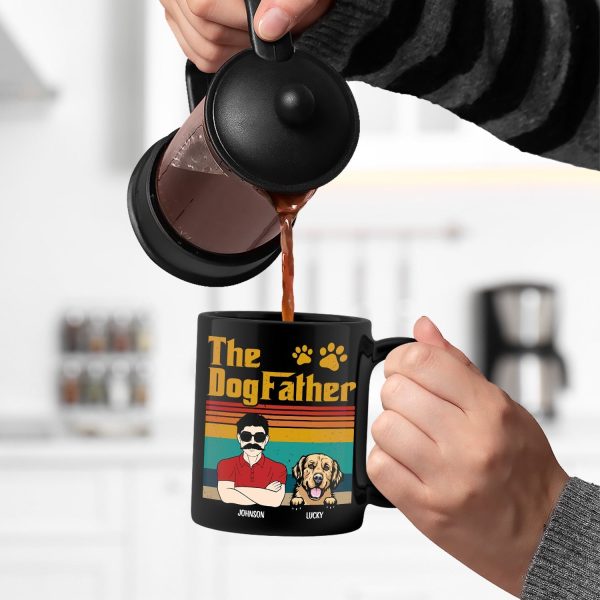 The Dog Father - Gift For Dog Dad, Dog Lovers - Personalized Black Mug The Dog Father - Gift For Dog Dad, Dog Lovers - Personalized Black Mug