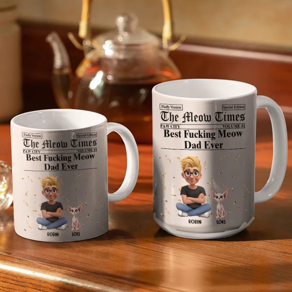 The Dog Times Best Dog Mom Ever - Personalized White Edge-to-Edge Mug The Dog Times Best Dog Mom Ever - Personalized White Edge-to-Edge Mug