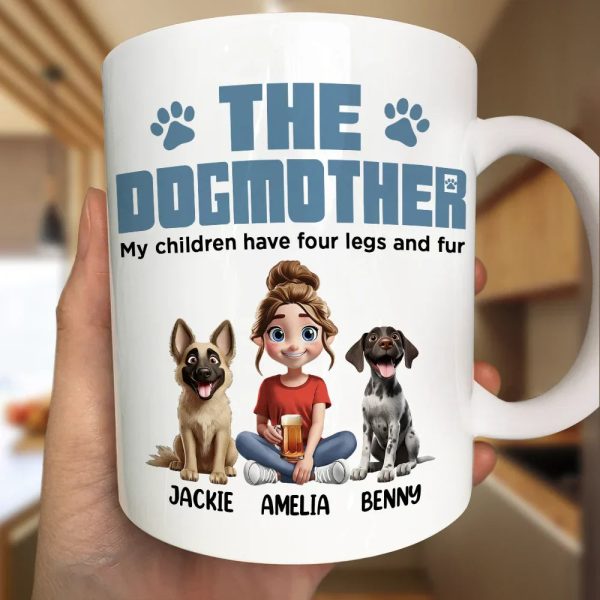 The Dogfather My Children Have Four Legs And Fur - Personalized Mug The Dogfather My Children Have Four Legs And Fur - Personalized Mug