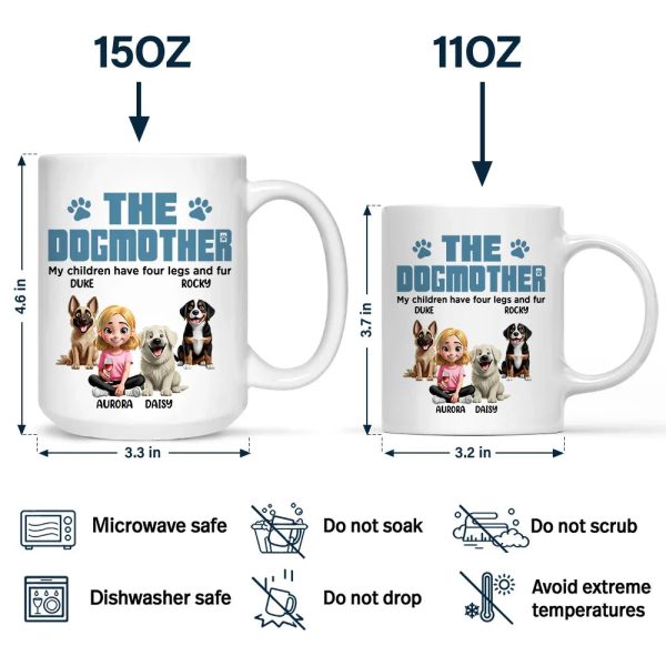 The Dogfather My Children Have Four Legs And Fur - Personalized Mug The Dogfather My Children Have Four Legs And Fur - Personalized Mug