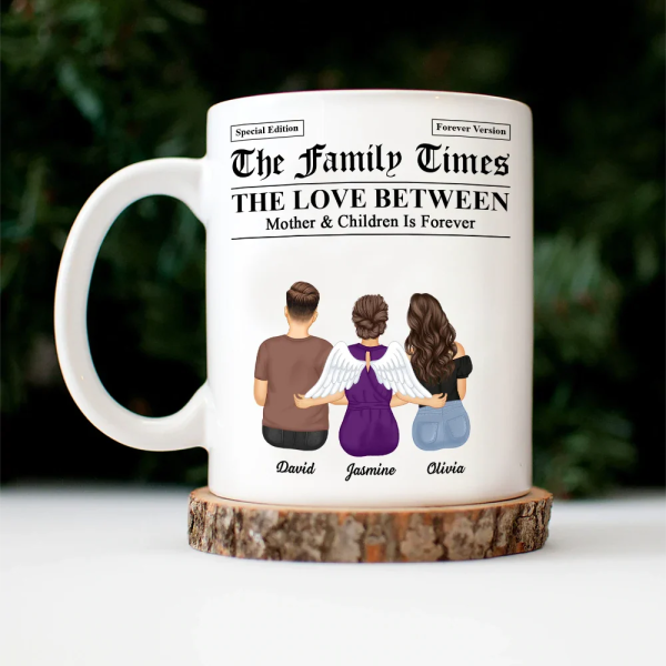 The Family Times Mother And Daughters Sons Newspaper Theme - Personalized Mug The Family Times Mother And Daughters Sons Newspaper Theme - Personalized Mug