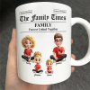 The Family Times Newspaper Theme - Personalized Mug The Family Times Newspaper Theme - Personalized Mug