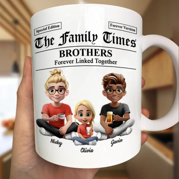 The Family Times Newspaper Theme - Personalized Mug The Family Times Newspaper Theme - Personalized Mug