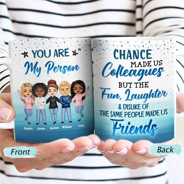 The Fun Laughter & Dislike Of The Same People We Share Made Us Friends Office Worker - Personalized Custom White Edge-to-Edge Mug The Fun Laughter & Dislike Of The Same People We Share Made Us Friends Office Worker - Personalized Custom White Edge-to-Edge Mug