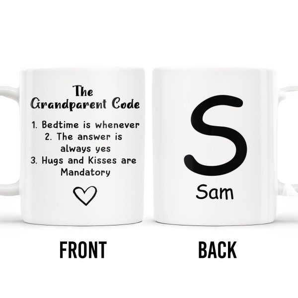 The Grandparent Code Heart Symbol Custom Mug - Personalized Custom Coffee Mug - GRM044_MG The Grandparent Code Heart Symbol Custom Mug - Personalized Custom Coffee Mug - GRM044_MG