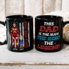 The Hero Dad 04dnhn050523TM Personalized Black Mug