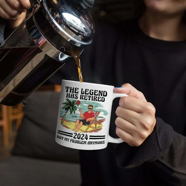 The Legend Has Retired Vintage - Personalized Mug The Legend Has Retired Vintage - Personalized Mug