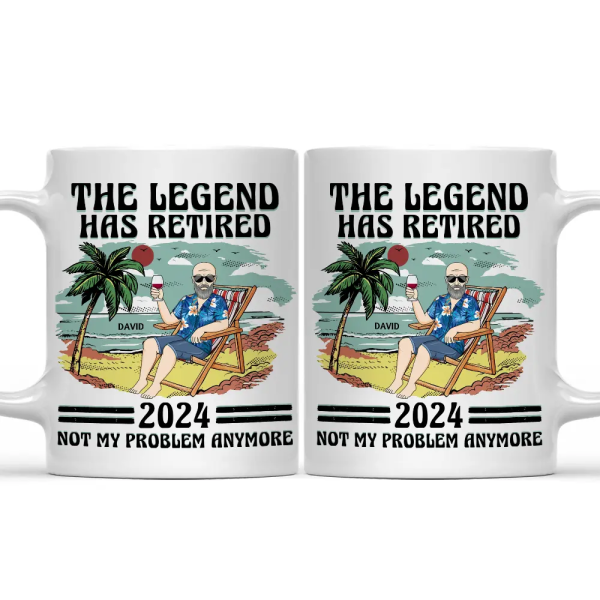 The Legend Has Retired Vintage - Personalized Mug The Legend Has Retired Vintage - Personalized Mug