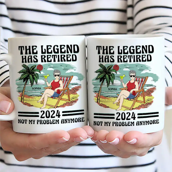 The Legend Has Retired Vintage - Personalized Mug The Legend Has Retired Vintage - Personalized Mug
