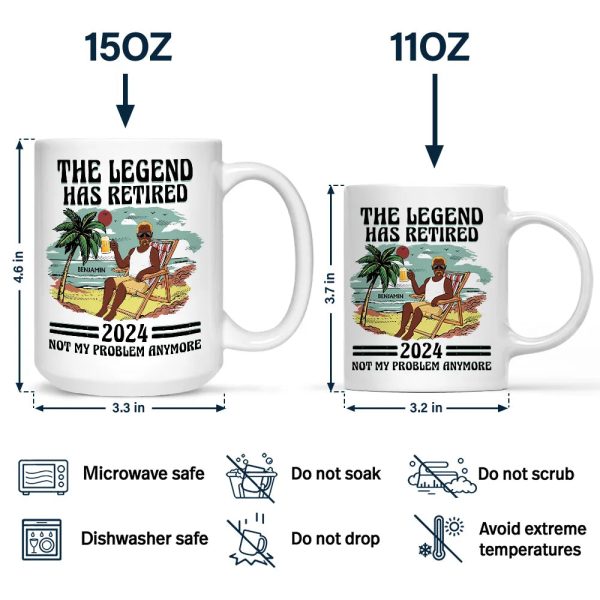 The Legend Has Retired Vintage - Personalized Mug The Legend Has Retired Vintage - Personalized Mug