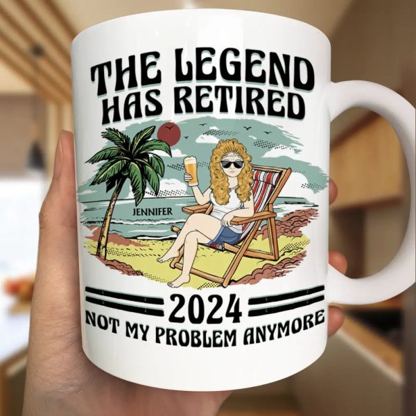 The Legend Has Retired Vintage - Personalized Mug The Legend Has Retired Vintage - Personalized Mug