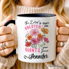 The Lord Is Greater Floral Christian Personalized Mug, Faith Bible Verse Inspirational Gift with Custom Name The Lord Is Greater Floral Christian Personalized Mug, Faith Bible Verse Inspirational Gift with Custom Name
