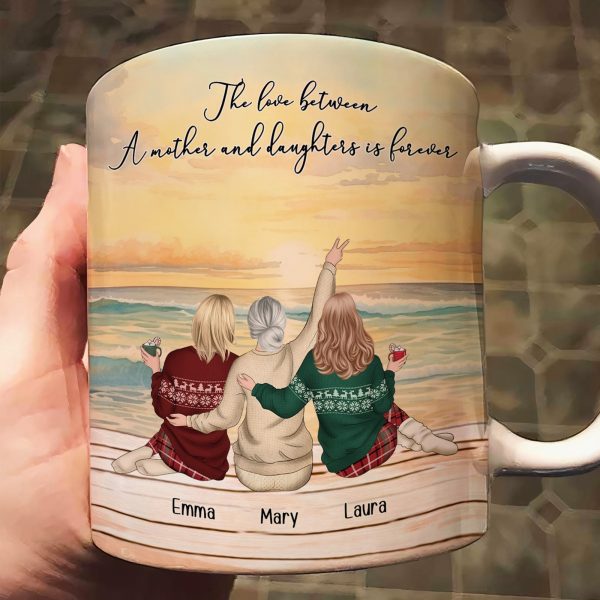 The Love Between A Mother And Daughter Is Forever Gift For Mom - Personalized Mug The Love Between A Mother And Daughter Is Forever Gift For Mom - Personalized Mug