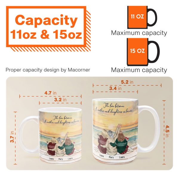 The Love Between A Mother And Daughter Is Forever Gift For Mom - Personalized Mug The Love Between A Mother And Daughter Is Forever Gift For Mom - Personalized Mug