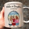 The Love Between A Mother & Daughters - Personalized Mug The Love Between A Mother & Daughters - Personalized Mug