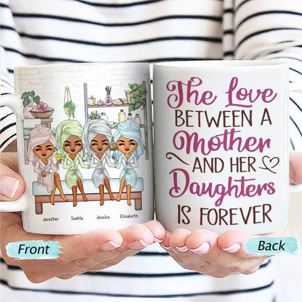 The Love Between Mother And Daughter - Gift For Mom - Personalized Custom White Edge-to-Edge Mug The Love Between Mother And Daughter - Gift For Mom - Personalized Custom White Edge-to-Edge Mug
