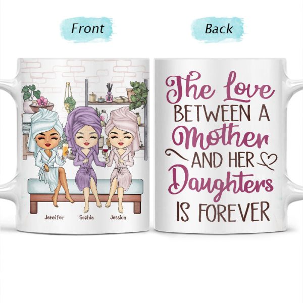 The Love Between Mother And Daughter - Gift For Mom - Personalized Custom White Edge-to-Edge Mug The Love Between Mother And Daughter - Gift For Mom - Personalized Custom White Edge-to-Edge Mug