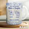 The Love Between Mother & Daughter Knows No Distance Toile - Personalized White Edge-to-Edge Mug The Love Between Mother & Daughter Knows No Distance Toile - Personalized White Edge-to-Edge Mug