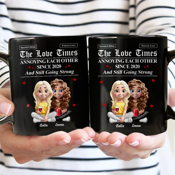 The Love Times Newspaper Theme - Personalized Mug The Love Times Newspaper Theme - Personalized Mug