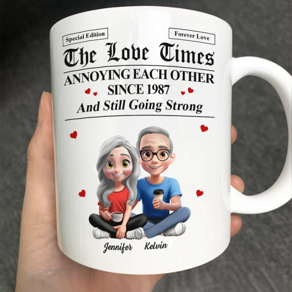 The Love Times Newspaper Theme - Personalized Mug The Love Times Newspaper Theme - Personalized Mug