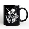 The Lovers Skeletons Personalized Mug, Spooky Gothic Couple Gift with Custom Name The Lovers Skeletons Personalized Mug, Spooky Gothic Couple Gift with Custom Name