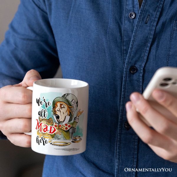 The Mad Hatter Tea Party Personalized Mug, Vintage 1860s Alice's Adventure in Wonderland The Mad Hatter Tea Party Personalized Mug, Vintage 1860s Alice's Adventure in Wonderland