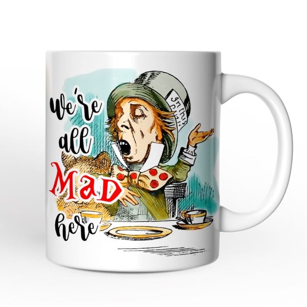 The Mad Hatter Tea Party Personalized Mug, Vintage 1860s Alice's Adventure in Wonderland The Mad Hatter Tea Party Personalized Mug, Vintage 1860s Alice's Adventure in Wonderland