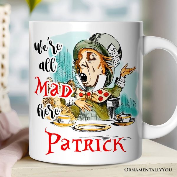 The Mad Hatter Tea Party Personalized Mug, Vintage 1860s Alice's Adventure in Wonderland The Mad Hatter Tea Party Personalized Mug, Vintage 1860s Alice's Adventure in Wonderland