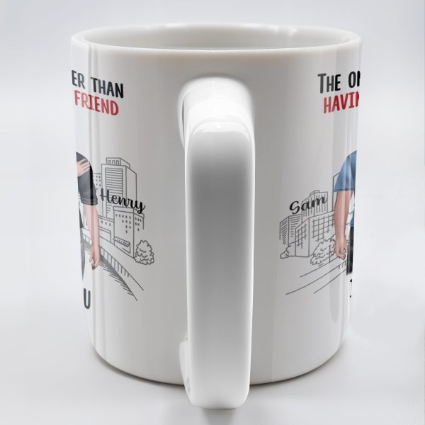 The Only Thing Better Than Having You As My Friend, Two Adult Males and Cityscape - Personalized Custom Coffee Mug - BST170_MG