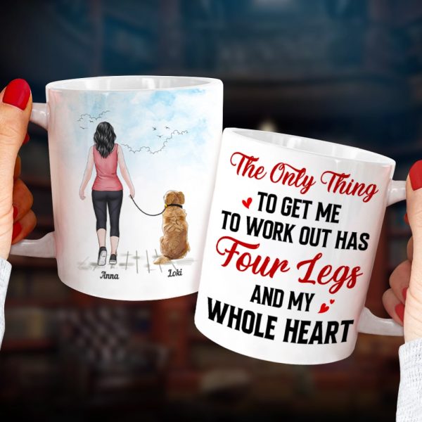 The Only Thing To Get Me To Work Out, Personalized Mug, Gifts For Dog Lovers The Only Thing To Get Me To Work Out, Personalized Mug, Gifts For Dog Lovers
