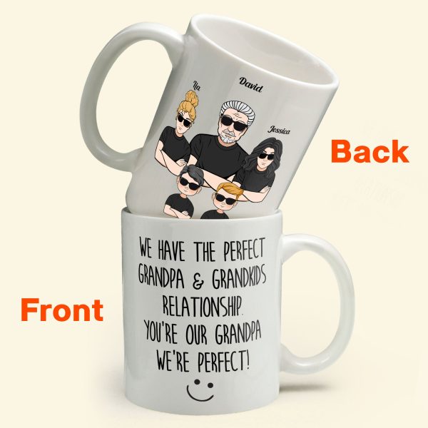 The Perfect Grandpa & Grandkid Relationship - Personalized Mug - Father's Day, Birthday Gift For Grandfather, Grandpa - From Grandkids, Grandchildren The Perfect Grandpa & Grandkid Relationship - Personalized Mug - Father's Day, Birthday Gift For Grandfather, Grandpa - From Grandkids, Grandchildren