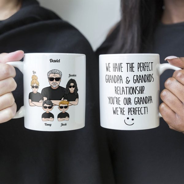 The Perfect Grandpa & Grandkid Relationship - Personalized Mug - Father's Day, Birthday Gift For Grandfather, Grandpa - From Grandkids, Grandchildren The Perfect Grandpa & Grandkid Relationship - Personalized Mug - Father's Day, Birthday Gift For Grandfather, Grandpa - From Grandkids, Grandchildren