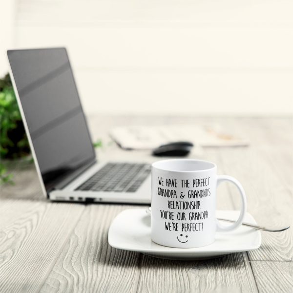 The Perfect Grandpa & Grandkid Relationship - Personalized Mug - Father's Day, Birthday Gift For Grandfather, Grandpa - From Grandkids, Grandchildren The Perfect Grandpa & Grandkid Relationship - Personalized Mug - Father's Day, Birthday Gift For Grandfather, Grandpa - From Grandkids, Grandchildren