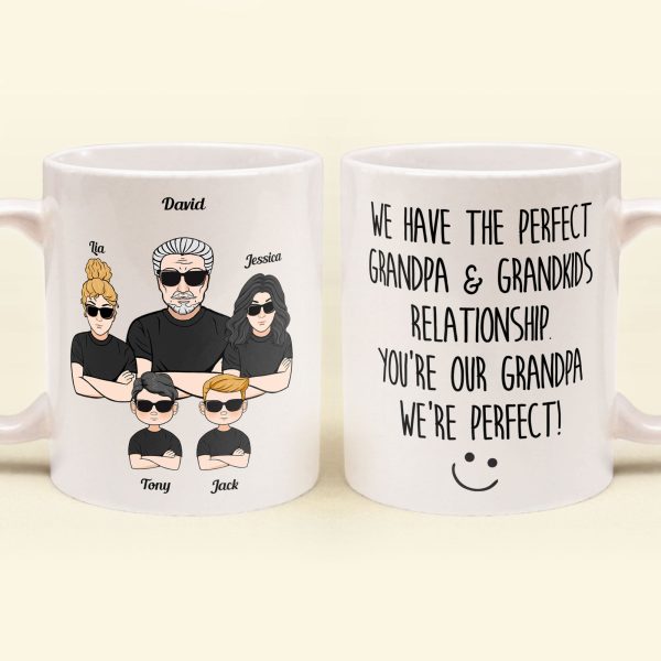 The Perfect Grandpa & Grandkid Relationship - Personalized Mug - Father's Day, Birthday Gift For Grandfather, Grandpa - From Grandkids, Grandchildren The Perfect Grandpa & Grandkid Relationship - Personalized Mug - Father's Day, Birthday Gift For Grandfather, Grandpa - From Grandkids, Grandchildren