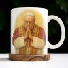 The Pope In Prayer, Religious Art - Personalized Custom Coffee Mug - FTH077_MG The Pope In Prayer, Religious Art - Personalized Custom Coffee Mug - FTH077_MG