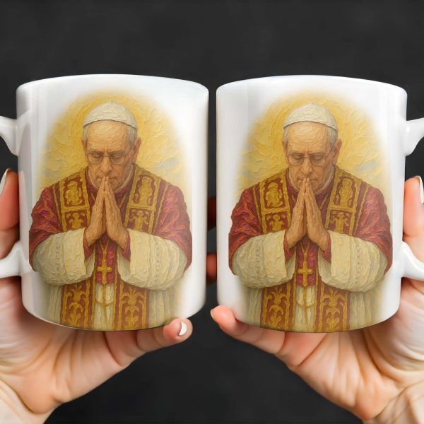 The Pope In Prayer, Religious Art - Personalized Custom Coffee Mug - FTH077_MG The Pope In Prayer, Religious Art - Personalized Custom Coffee Mug - FTH077_MG