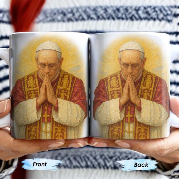 The Pope In Prayer, Religious Art - Personalized Custom Coffee Mug - FTH077_MG The Pope In Prayer, Religious Art - Personalized Custom Coffee Mug - FTH077_MG
