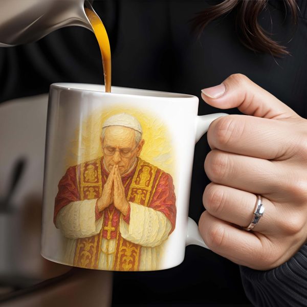 The Pope In Prayer, Religious Art - Personalized Custom Coffee Mug - FTH077_MG The Pope In Prayer, Religious Art - Personalized Custom Coffee Mug - FTH077_MG