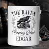 The Raven Poetry Club Edgar Allan Poe Personalized Mug, Dark Academia Bookish Gift with Custom Name The Raven Poetry Club Edgar Allan Poe Personalized Mug, Dark Academia Bookish Gift with Custom Name