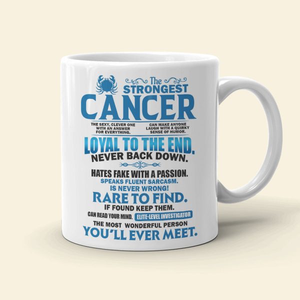 The Strongest Cancer Definition Personalized Zodiac Astrology Mug Gift For Her