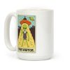 The Visitor Alien Tarot Card Coffee Mug The Visitor Alien Tarot Card Coffee Mug