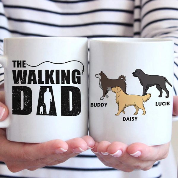 The Walking Dad - Dog Personalized Custom Mug - Gift For Pet Owners, Pet Lovers The Walking Dad - Dog Personalized Custom Mug - Gift For Pet Owners, Pet Lovers