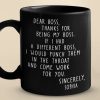 There Is Only One Boss- Coworker Personalized Custom Black Mug - Christmas Gift For Coworkers, Work Friends, Colleagues There Is Only One Boss- Coworker Personalized Custom Black Mug - Christmas Gift For Coworkers, Work Friends, Colleagues