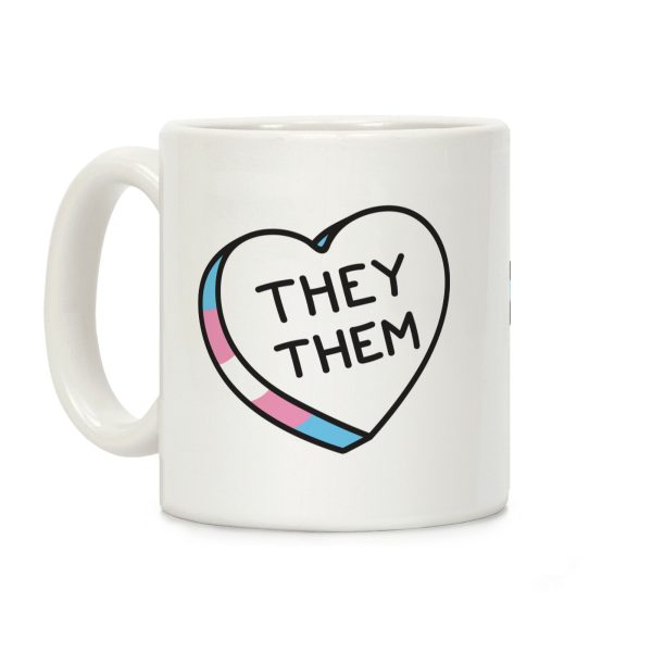 They Them Candy Heart Coffee Mug They Them Candy Heart Coffee Mug