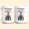 This Awesome Dad Belongs To Us - Personalized Mug This Awesome Dad Belongs To Us - Personalized Mug