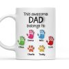 This Awesome Dad Grandpa Belongs To - Personalized 3D Inflated Effect Ceramic Mug - Gift For Dad, Grandpa, Father's Day NA94 This Awesome Dad Grandpa Belongs To - Personalized 3D Inflated Effect Ceramic Mug - Gift For Dad, Grandpa, Father's Day NA94