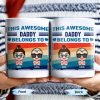 This Awesome Daddy Belongs To, Cartoon Children - Personalized Custom Coffee Mug - DAD168_MG This Awesome Daddy Belongs To, Cartoon Children - Personalized Custom Coffee Mug - DAD168_MG